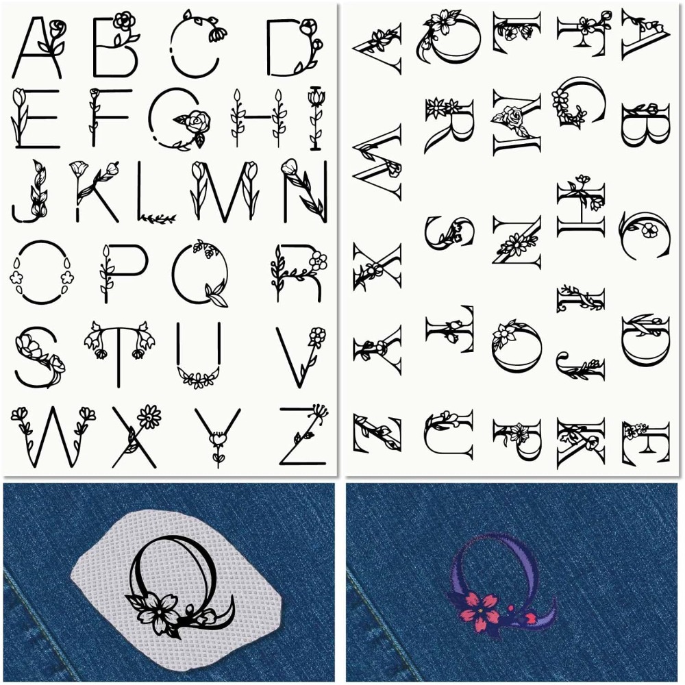 Embroidery Paper - Wasserlösliche Stickstabilisatoren mit Buchstaben A bis