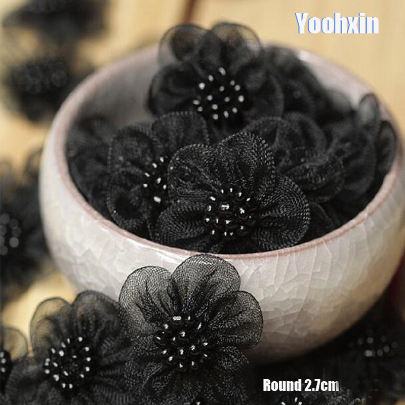 Embroidery On Black Shirt - 3 Stück HOT 3D Schwarze Blumen-Stickerei-Spitzenapplikationen