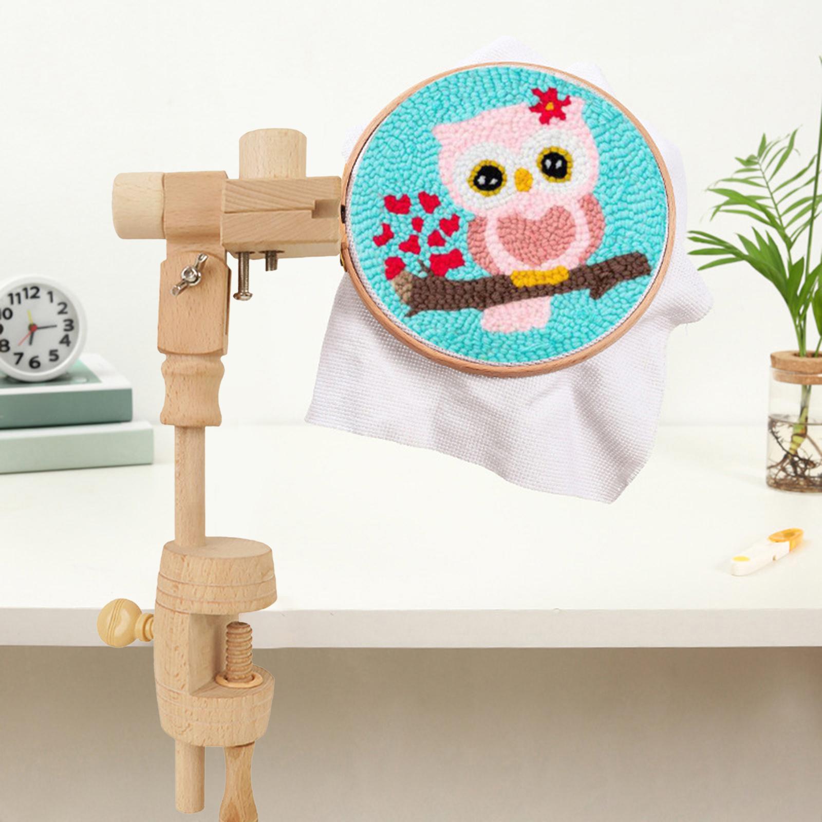 Frame Display Wood - Verstellbarer Kreuzstichständer aus Holz, Lapständer, Stickrahmenhalterung