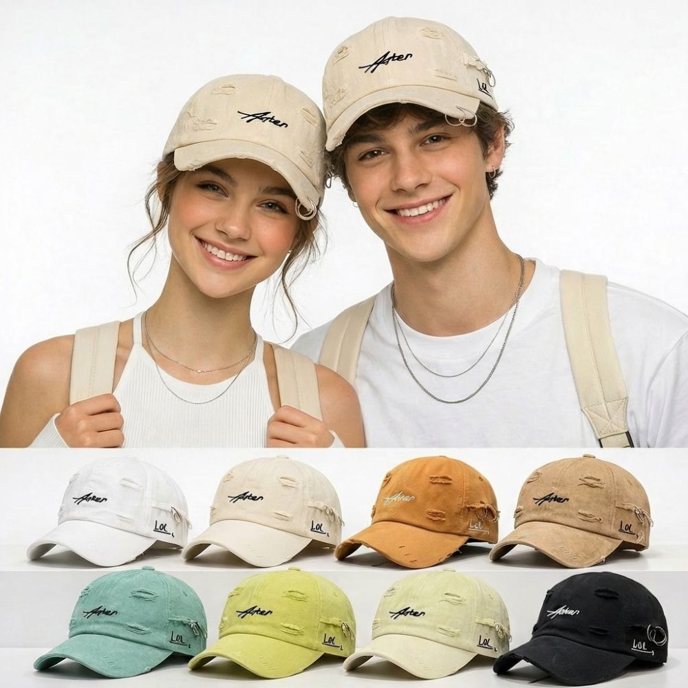 Embroidery Ring Sizes - Lässige Unisex-Baseballkappe mit Asher-Stickerei, Eisenring, Sonnenschutz,