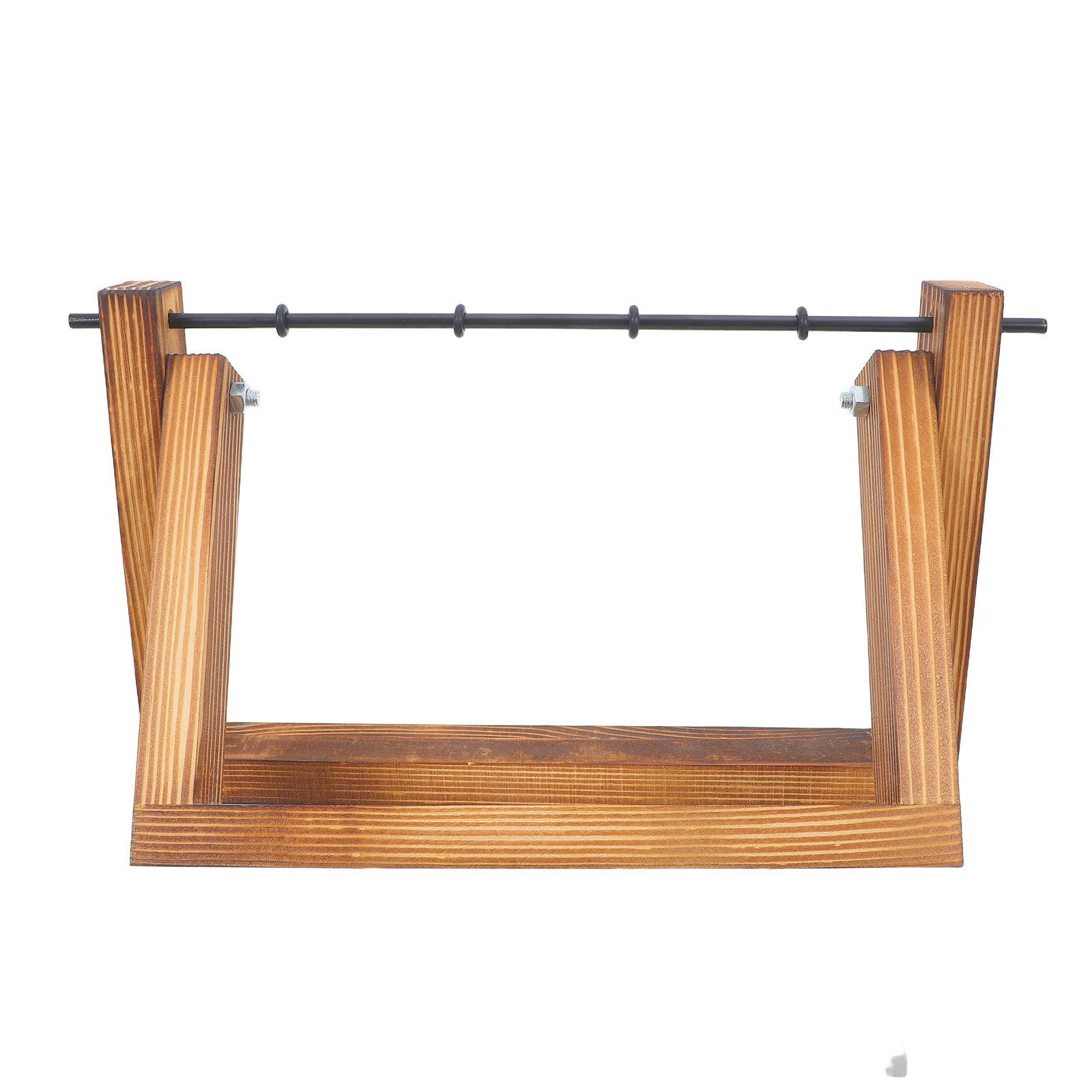 Frame Display Wood - Hydroponischer Blumenständer mit Holzrahmen, Pflanzenhalter, Dekorativer