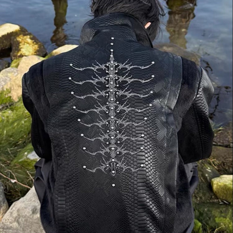 Herren Schwarze Jacke mit Schl – Embroidery Knit Bewertung und Preis