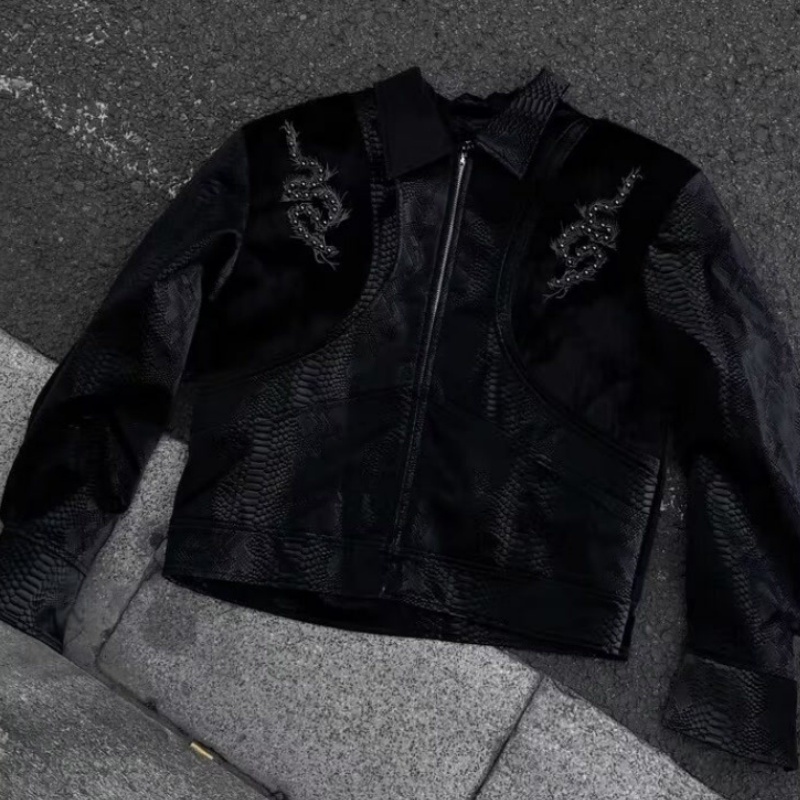 Herren Schwarze Jacke mit Schl – Embroidery Knit Bewertung und Preis