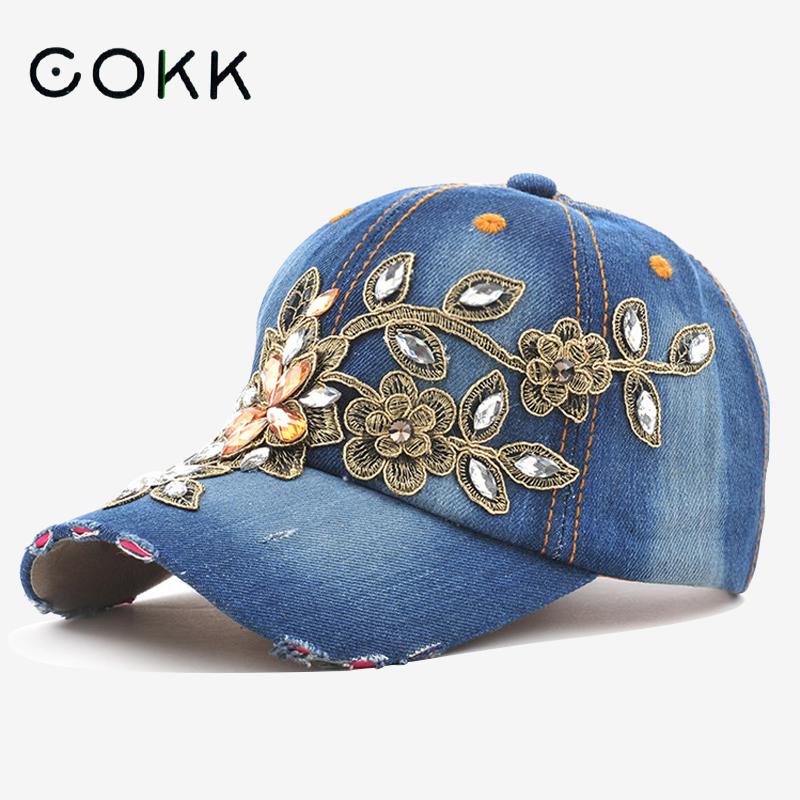 COKK Damen Baseball Cap Diaman – Embroidery Jeans Sakura Bewertung und Preis