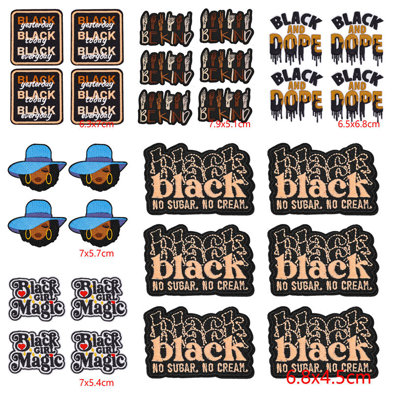 10 Teile/lose Schwarz Mädchen  – Embroidery On Black Shirt Bewertung und Preis