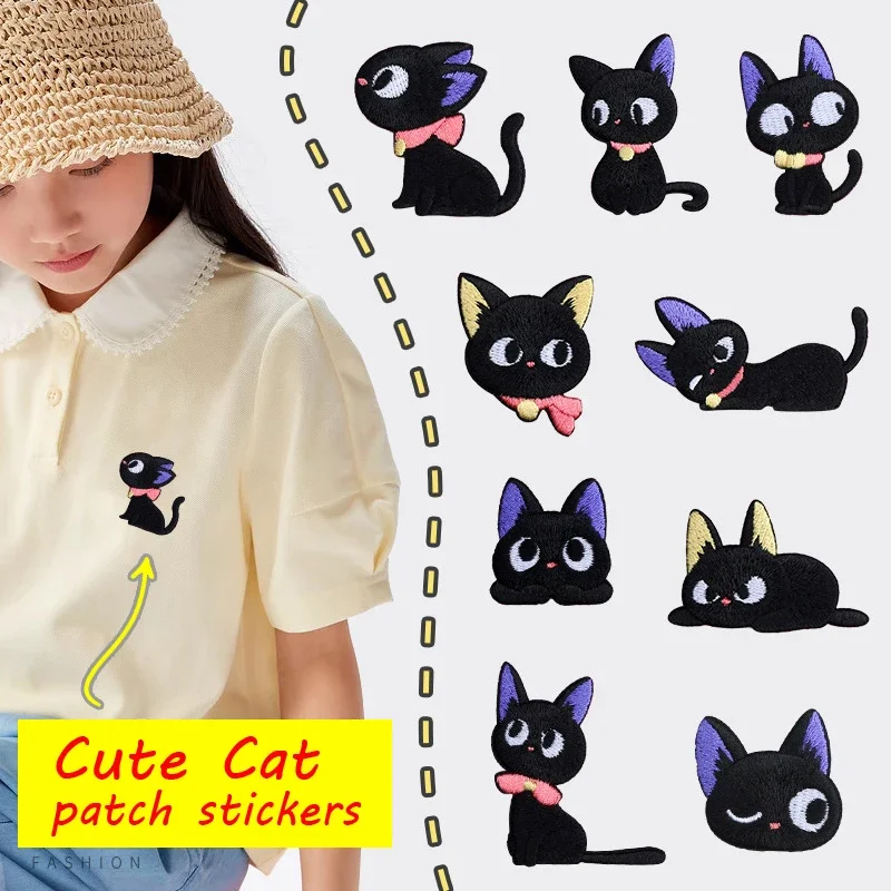 Niedliche Cartoon selbst klebe – Embroidery On Black Shirt Bewertung und Preis