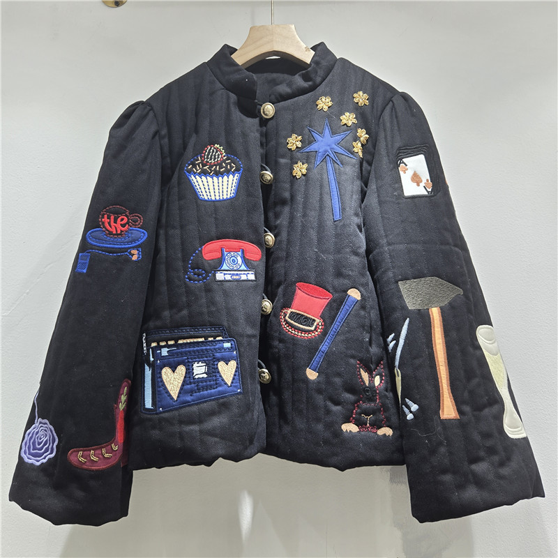 Neue Herbst-Winter-Damenjacke  – Embroidery Unique Design Bewertung und Preis