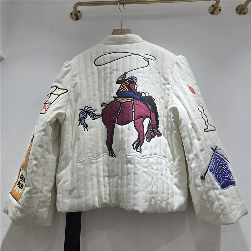 Neue Herbst-Winter-Damenjacke  – Embroidery Unique Design Bewertung und Preis