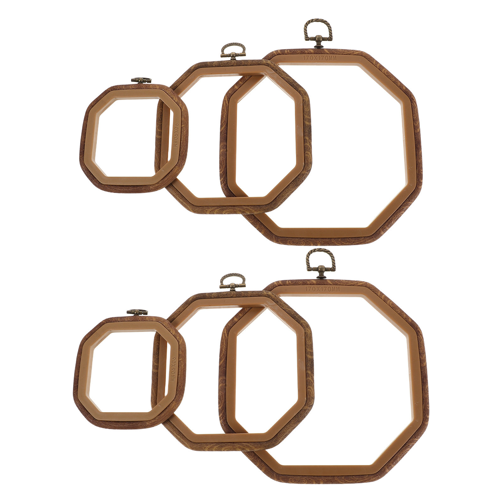 6 Stück achteckige Stickrahmen – Embroidery Ring Sizes Bewertung und Preis