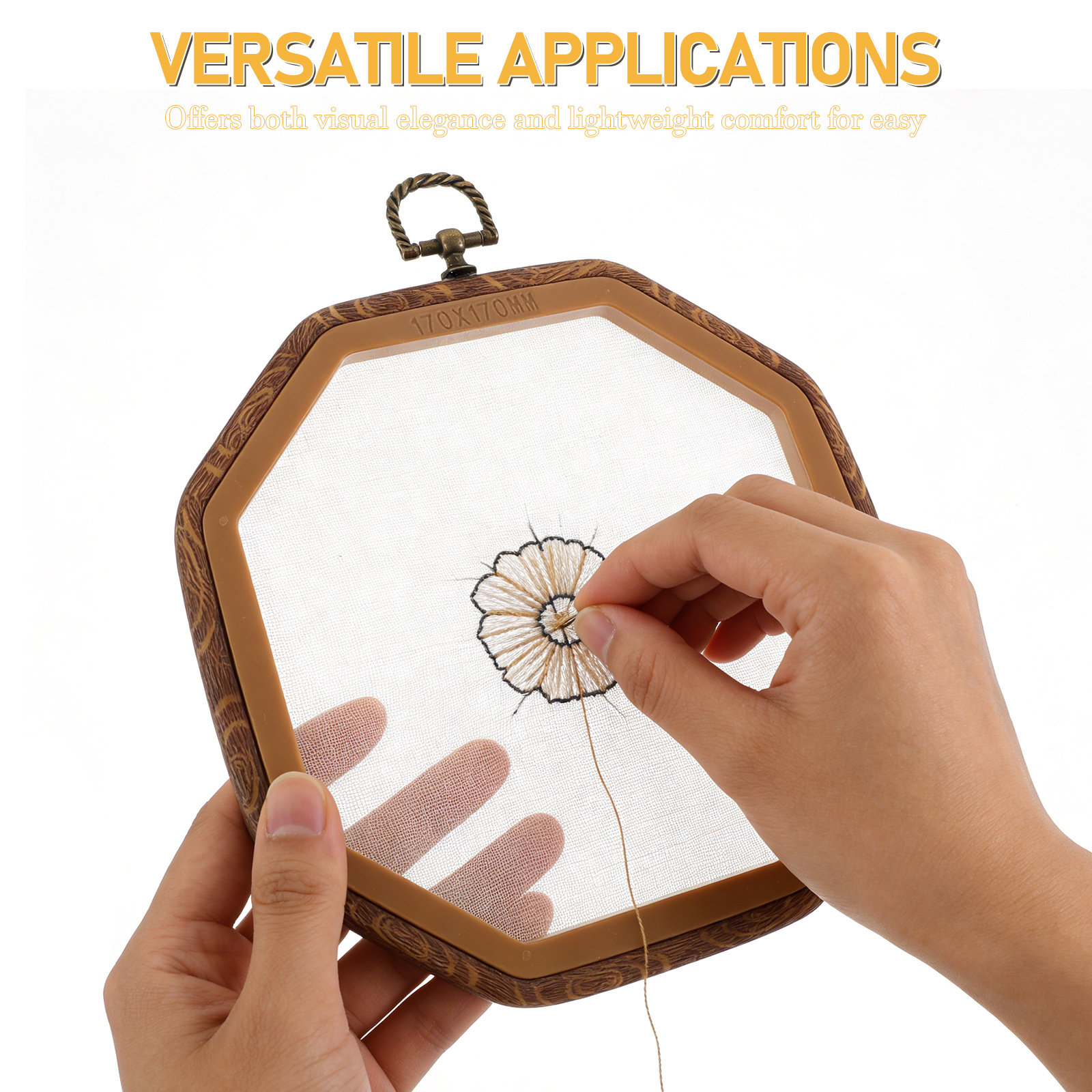 6 Stück achteckige Stickrahmen – Embroidery Ring Sizes Bewertung und Preis