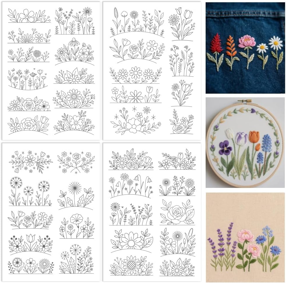 Blumen wasserlöslicher Stabili – Embroidery Paper Bewertung und Preis