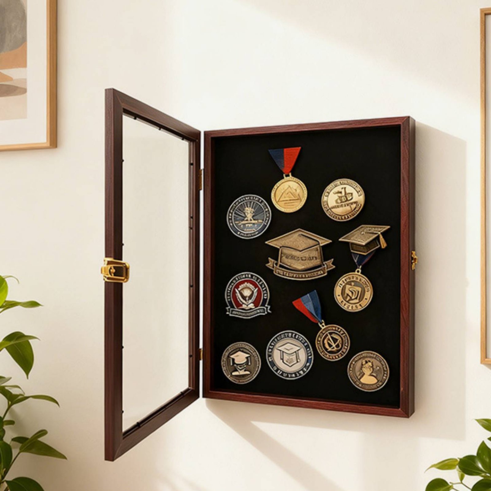 Abzeichen-Präsentationsrahmen  – Frame Display Wood Bewertung und Preis